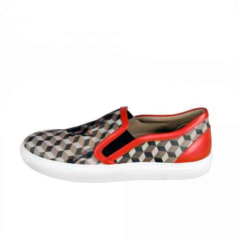 SLIP-ON Women Black/Brown-Orange