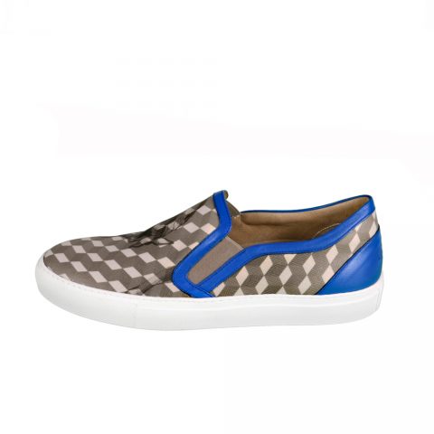 SLIP-ON Men Grey/Cobalto
