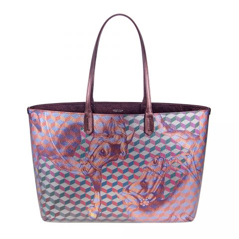 Leather-lined Shopper Cheval Bordeaux Met