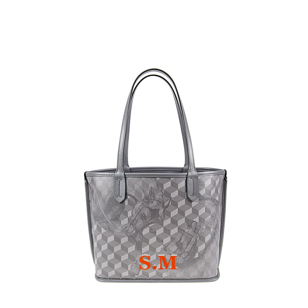 LEATHERLINED ST. TROPEZ MICRO SHOPPER Toile Platinum - Image 4