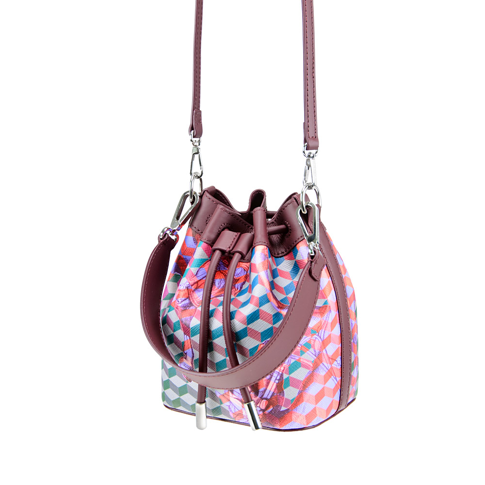 MICRO BUCKET BAG Cheval Bordeaux - Image 4