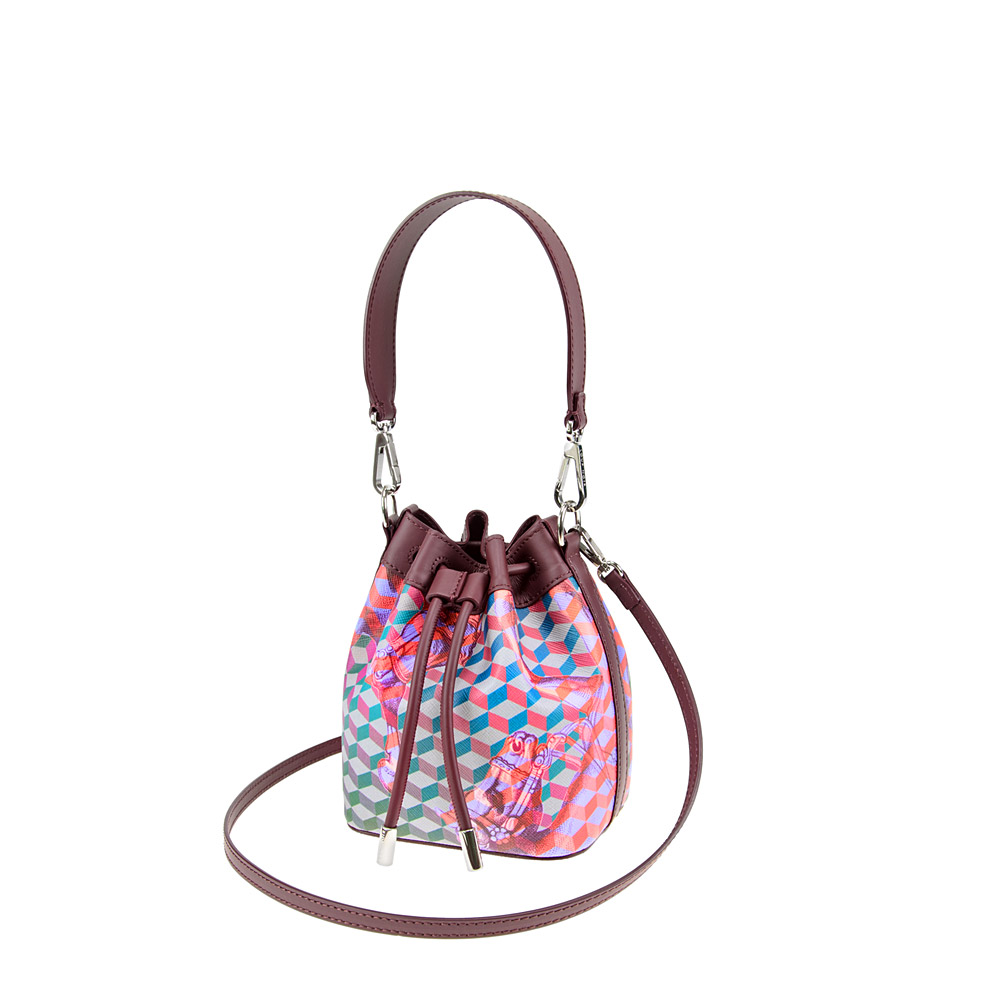 MICRO BUCKET BAG Cheval Bordeaux - Image 2