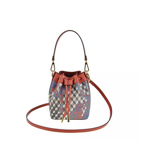 MICRO BUCKET BAG Cheval Brown/Brandy