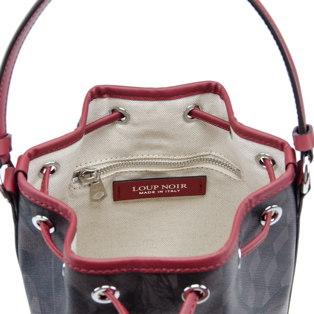 MINI BUCKET BAG Cheval Brown/Burgundy - Image 3