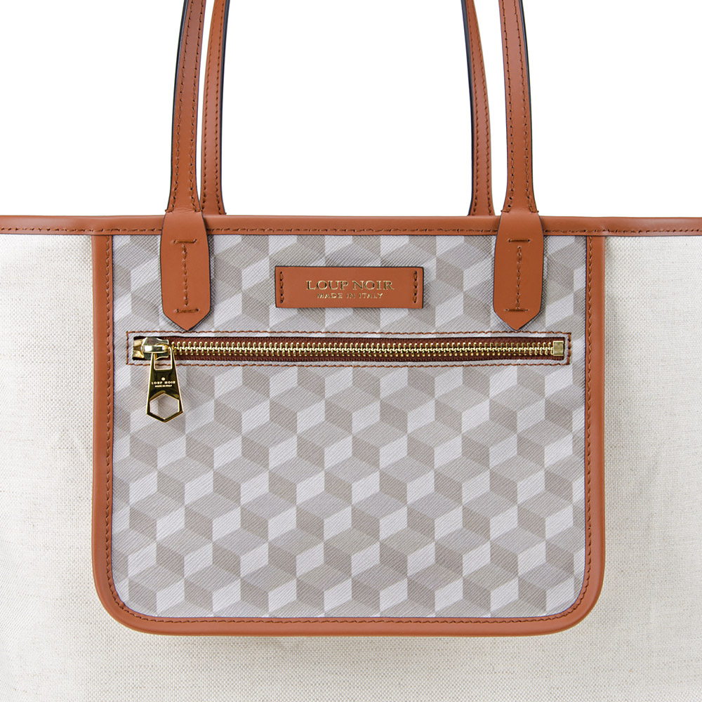 SHOPPER SMALL Cheval Sand/Toffee - Image 3