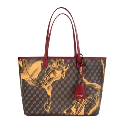 SHOPPER SMALL Cheval Brown/Saffron