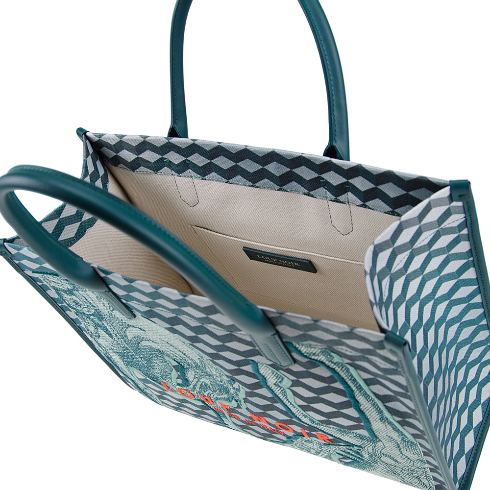 SPIAGGIA TOTE Cheval Petrol Embroidered - Image 3