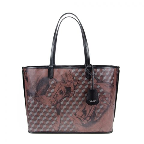 ST. TROPEZ SHOPPER SMALL Toile Chestnut/Black