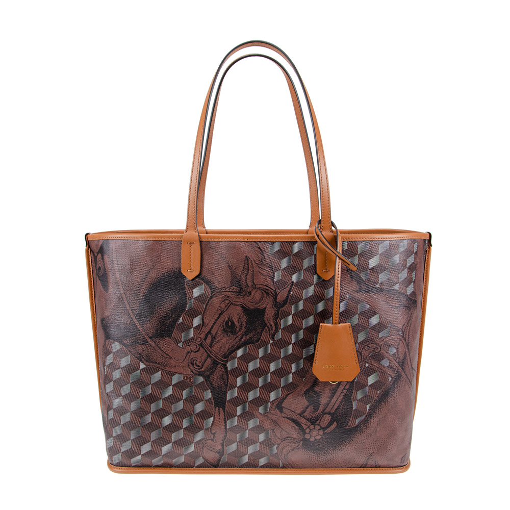ST. TROPEZ SHOPPER SMALL Toile Chestnut/Toffee
