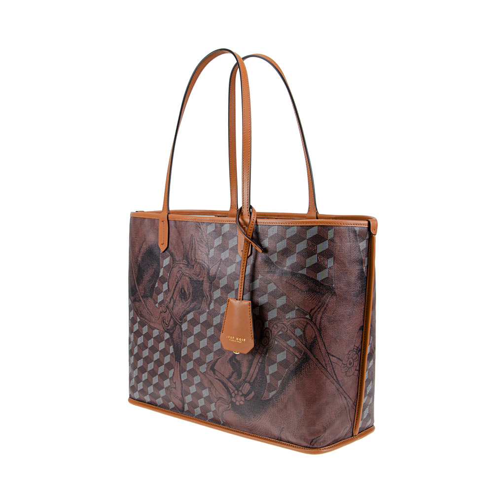 ST. TROPEZ SHOPPER SMALL Toile Chestnut/Toffee - Image 2