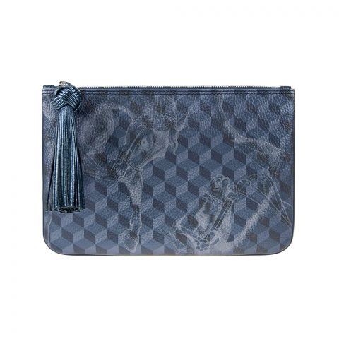 TASSEL POUCH Cheval Darkblue Met