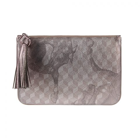 TASSEL POUCH Cheval Almond Met