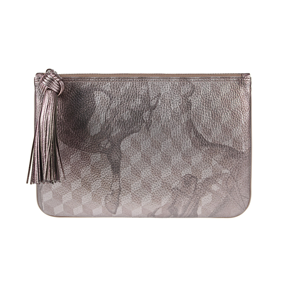 TASSEL POUCH Cheval Almond Met