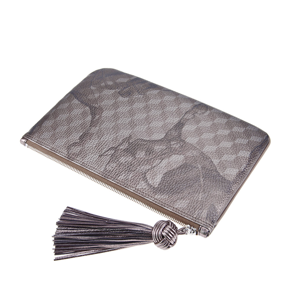 TASSEL POUCH Cheval Almond Met - Image 3
