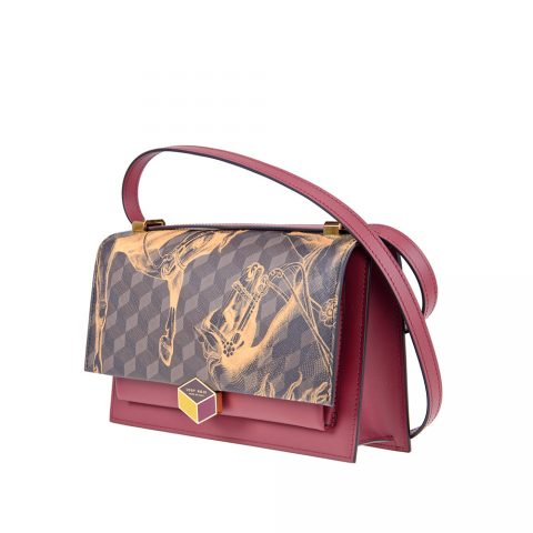VENICE CLUTCH Cheval Brown/Saffron