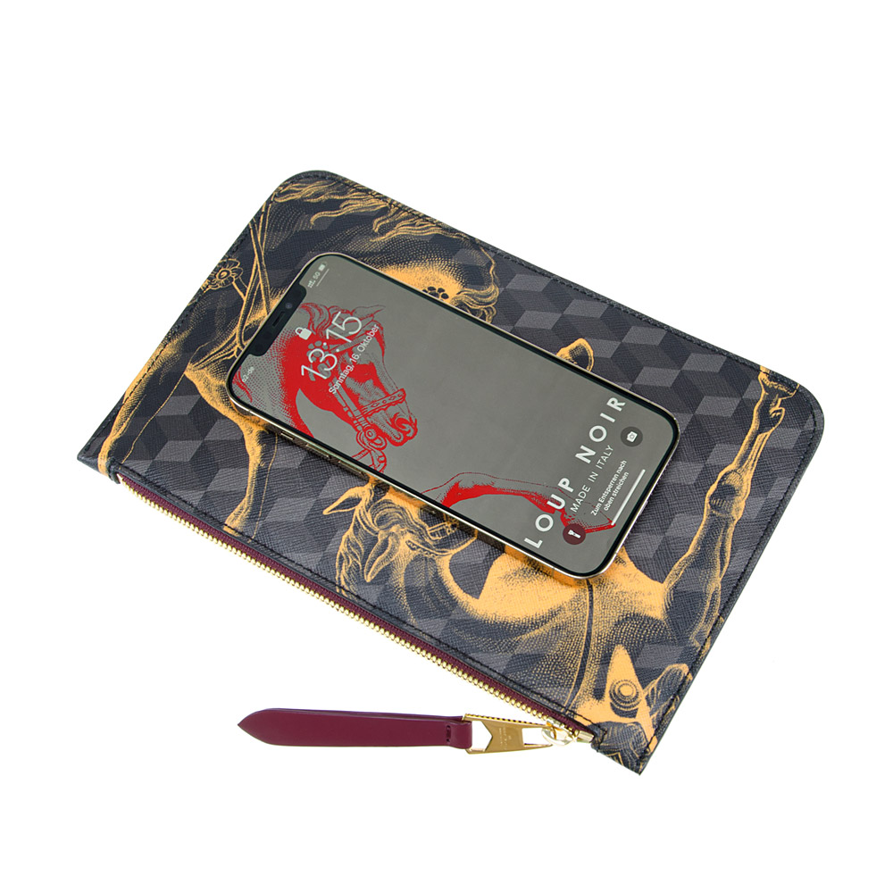 ZIP POUCH Cheval Brown/Saffron - Image 2