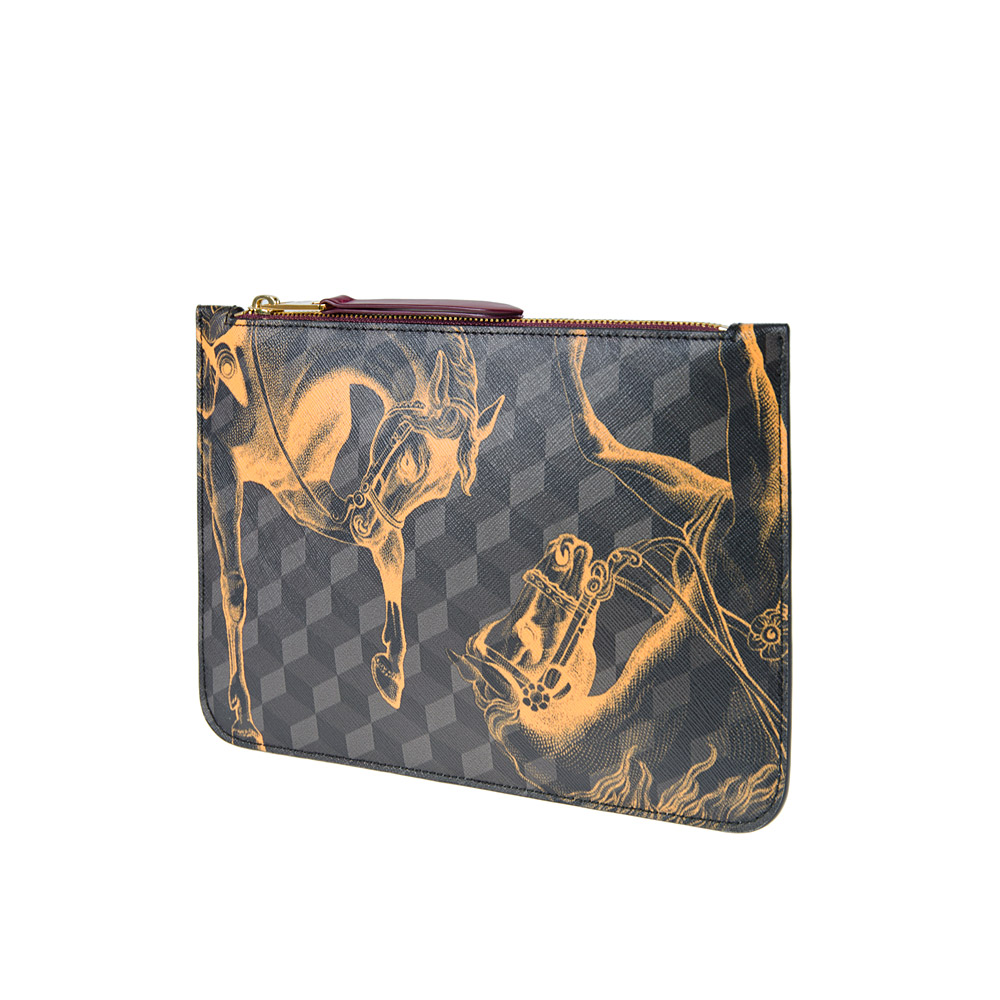 ZIP POUCH Cheval Brown/Saffron - Image 3